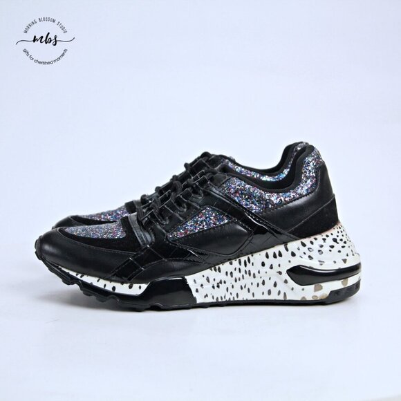 Steve Madden Barra Glitter Fashion Platform Sneakers Multicolor Women 8.5 - Picture 4 of 13